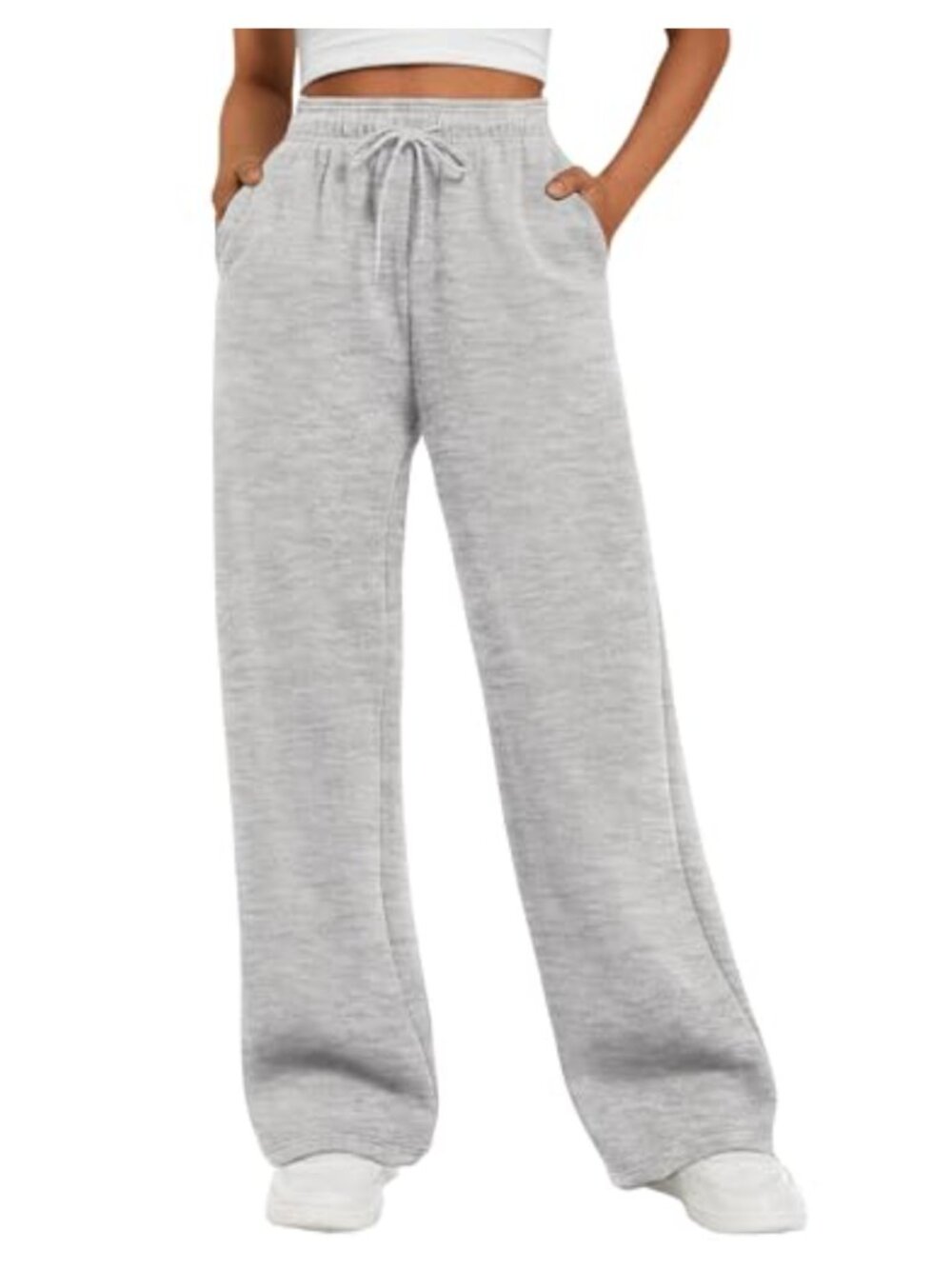 Wide Leg High Waisted Sweatpants Drawstring Baggy Athletic Joggers